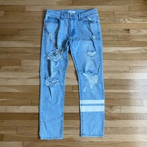 Distressed Light Wash Jeans